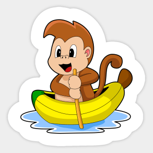 Monkey Banana Boat Sticker